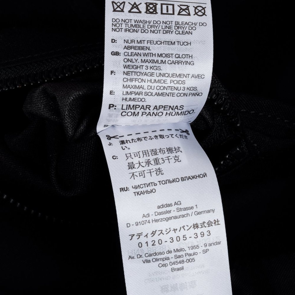 Y-3 Logo Embroidered Black Canvas Backpack - Picture 15 of 16